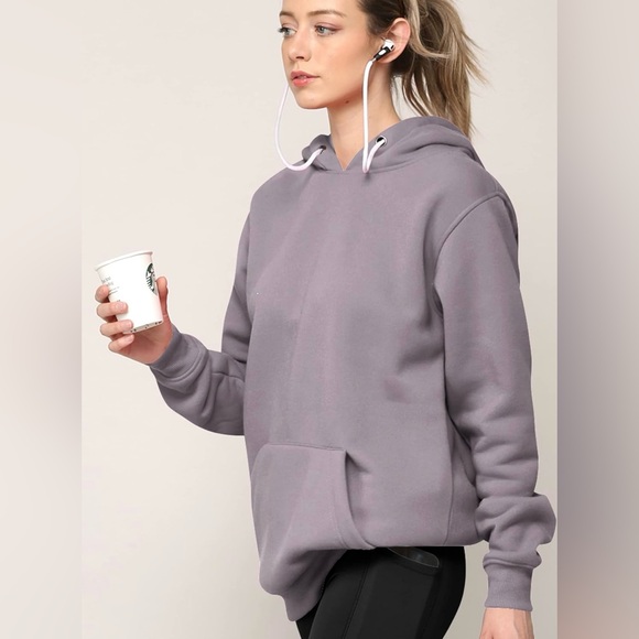 Active Casual Hoodie Long Sleeve Comfortable Lightweight Sweatshirt -slate - Picture 2 of 6